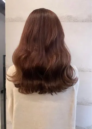 ミディアム カラー 透明感カラー✂︎ /縮毛矯正/YUKAのヘアスタイル