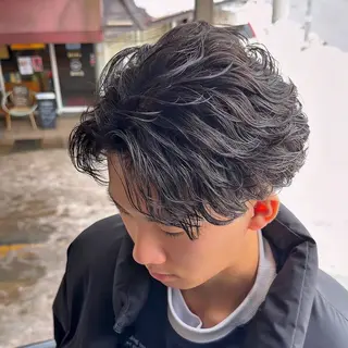 パーマ メンズ メンズパーマ/メンズ カット/たばたよしきのヘアスタイル