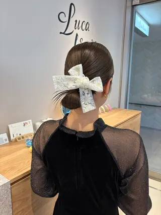ミディアム ヘアアレンジ yuka/ ヘアセットのヘアスタイル