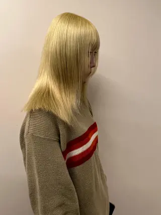 セミロング 川原大空 無料パーマモデル募集のヘアスタイル