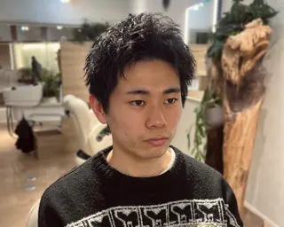 ショート パーマ メンズ 梅田茶屋町メンズ 専門美容師 山元一平のヘアスタイル