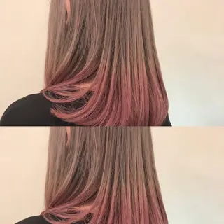 セミロング カラー Shiho お洒落な エクステ♡ハイトーンのヘアスタイル