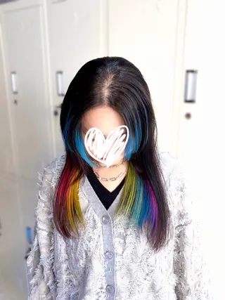 セミロング カラー ʜᴀʀᴜᴋᴀ♱メンズ ウルフ/ブリーチのヘアスタイル