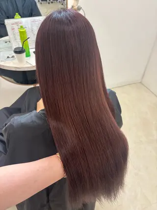 ロング カラー ayano/ピンク/ ラベンダーのヘアスタイル