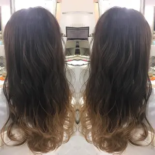 セミロング ロング カラー 髪質改善 中川 翔のヘアスタイル