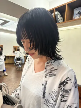 ショート カラー 似合わせレイヤー/ ケアパーマ/高倉のヘアスタイル