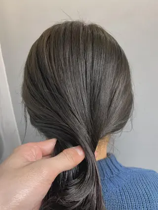 ミディアム カラー パーマ ボブパーマコテ巻き風 パーマNo1深江秀平のヘアスタイル