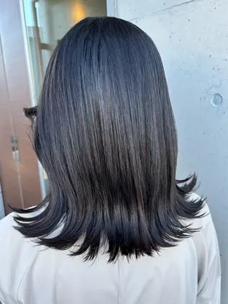 カラー 心美/ブリーチなし 透明感カラーのヘアスタイル