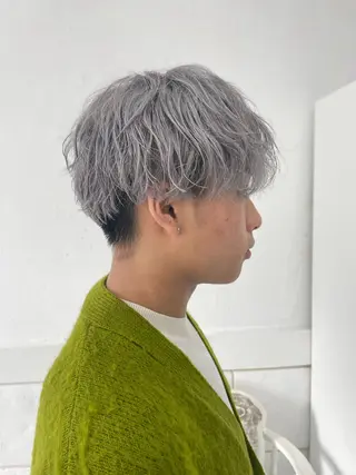 カラー メンズ miku🌿‬ メンズバレイヤージュのヘアスタイル