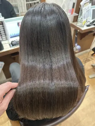 ロング カラー 縮毛矯正/ワンカラー モデル募集🫧田村のヘアスタイル