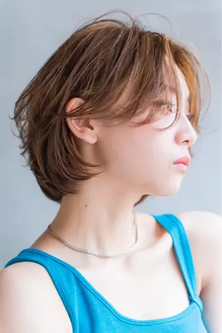 ミディアム カラー パーマ 新宿/韓国ヘア/ 髪質改善ストレートのヘアスタイル