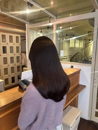 ロング カラー くいた あやなのヘアスタイル