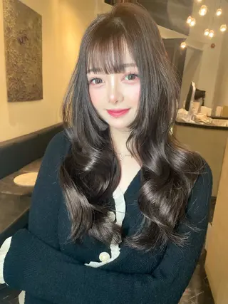 ロング 韓国✖️網紅🖤 パーマYURIYAのヘアスタイル