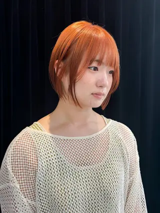 ミディアム カラー ヘアアレンジ 夕羽夢🍓矢場/ JILLSTUDIOのヘアスタイル