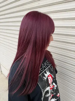 ロング カラー 艶カラー×デザイン カラー特化/値賀大樹のヘアスタイル