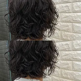 パーマ 韓国ヘア レイヤーカットのヘアスタイル