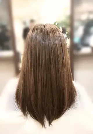 セミロング カラー 元住吉プランツヘアー ☘️まるやま☘️のヘアスタイル