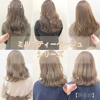 ミディアム カラー 横浜ブリーチムラ直し ハイトーン/ブリーチのヘアスタイル