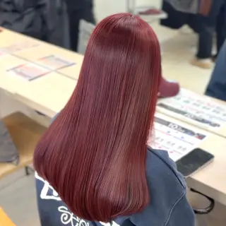セミロング カラー 横浜パーマ🌐ボブ✨ 暖色カラーもえかのヘアスタイル