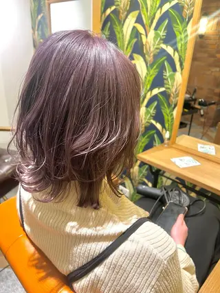 ミディアム カラー 草野ゆずき⌇縮毛矯正 ⌇Wカラー⌇レイヤーのヘアスタイル