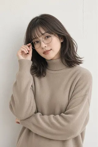 ミディアム 石沢 知康のヘアスタイル