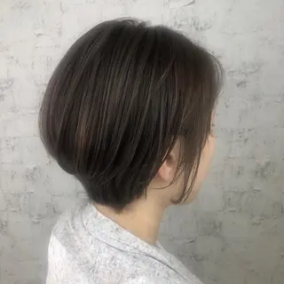ショート 小顔レイヤー/ ベージュ🤍Rieのヘアスタイル