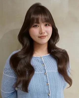 ロング カラー 盛れ🎀韓国ヘア 美艶🇰🇷なるみのヘアスタイル