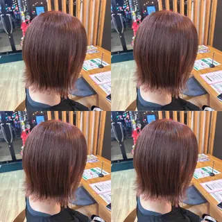 ミディアム 河口 友里のヘアスタイル