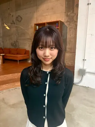 セミロング カラー ヘアアレンジ 英 このみのヘアスタイル