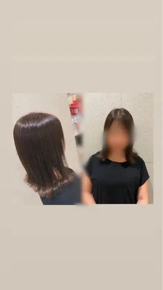 ミディアム 小泉 望恵のヘアスタイル