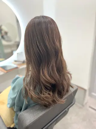 セミロング カラー 下野 悠也のヘアスタイル