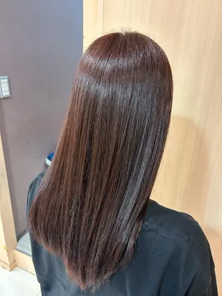 セミロング カラー ゆめ ベージュカラーのヘアスタイル
