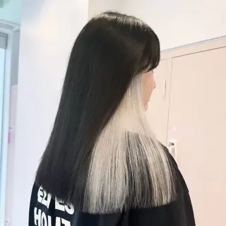 ロング ハイトーン/韓国 ヘア momo˚✧₊のヘアスタイル