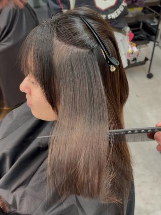 ロング カラー パーマ ヘアアレンジ レイヤー/縮毛矯正/ ブリーチなし吉村清志のヘアスタイル