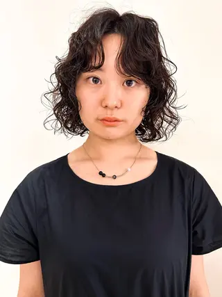ミディアム パーマ ケアパーマ/ケアブリ ーチdaisukeのヘアスタイル