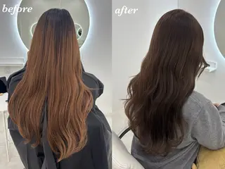 ロング カラー 【aini天王寺】 𝐚𝐢𝐫𝐢✂︎のヘアスタイル