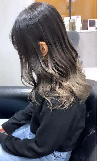 セミロング カラー 心斎橋なんば 大野竜輝のヘアスタイル