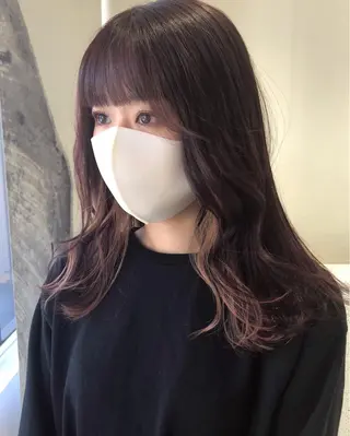 セミロング カラー yajima Moemiのヘアスタイル