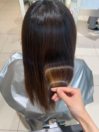 セミロング 🪿透明感/艶カラー ﾜﾀﾅﾍﾞｱｵｲのヘアスタイル