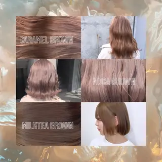 ロング カラー ヘアアレンジ 韓国レイヤーカット/ 儚げカラーチナツのヘアスタイル