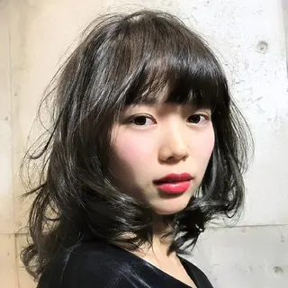 ミディアム パーマ ★竹本 千春★のヘアスタイル