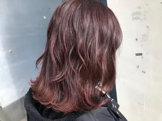 ミディアム カラー メンズ レイヤー ウルフ 弓木啓輔のヘアスタイル