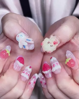 ネイル 銀河屋 の猫のネイルデザイン