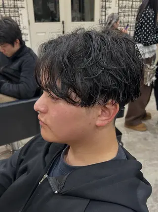 パーマ ボブ&寒色🎐ᩚ 短髪 COCOROのヘアスタイル