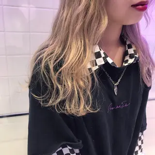 ロング kiyono ⭐︎ダブルカラーのヘアスタイル