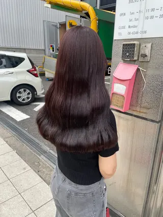 セミロング カラー Rena/韓国 /ワンホンヘアのヘアスタイル