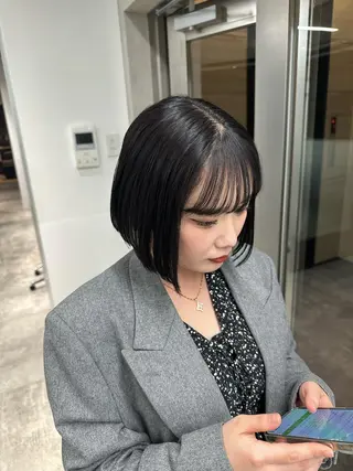 ミディアム ヘアアレンジ 縮毛矯正/髪質改善/ ブリーチ毛/木元渓太のヘアスタイル