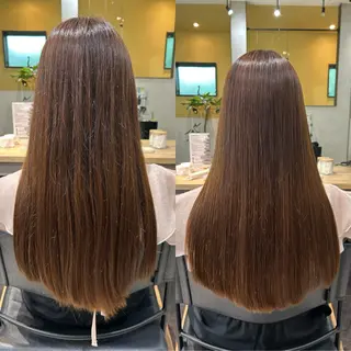 ロング パーマ hubhair レイヤー/透明感のヘアスタイル