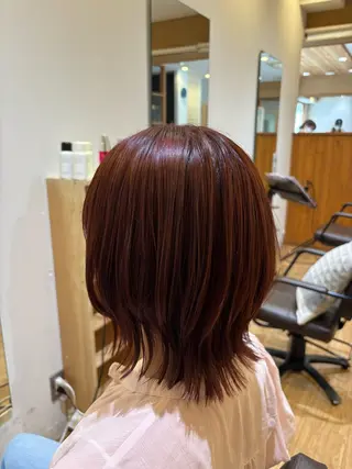 ミディアム カラー レイヤー/髪質改善 山口 恋のヘアスタイル