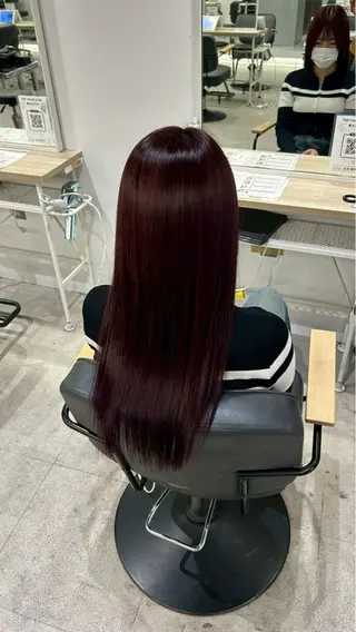 ロング カラー himari💜 酸性ストレートのヘアスタイル